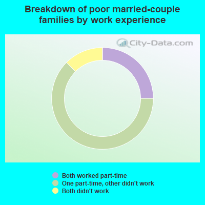 Breakdown of poor married-couple families by work experience